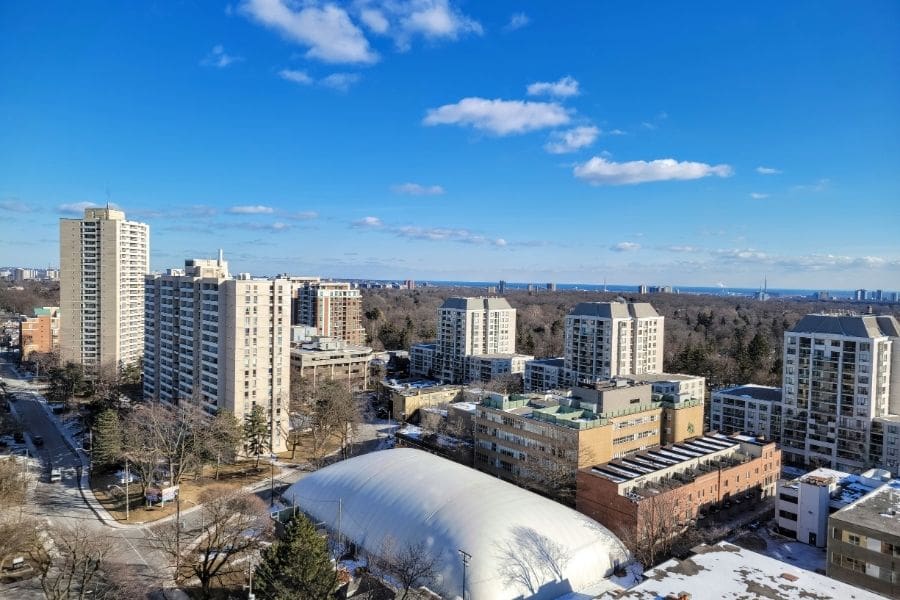 Rental apartments in a Toronto neighbourhood.