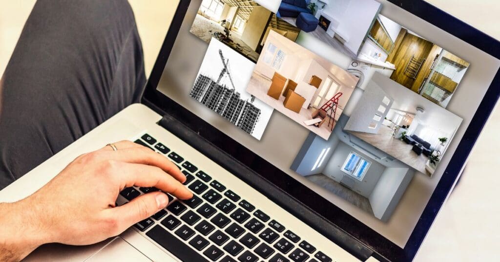 A newcomer is exploring the rental market in Canada 2026 while checking apartment listings on a tablet.