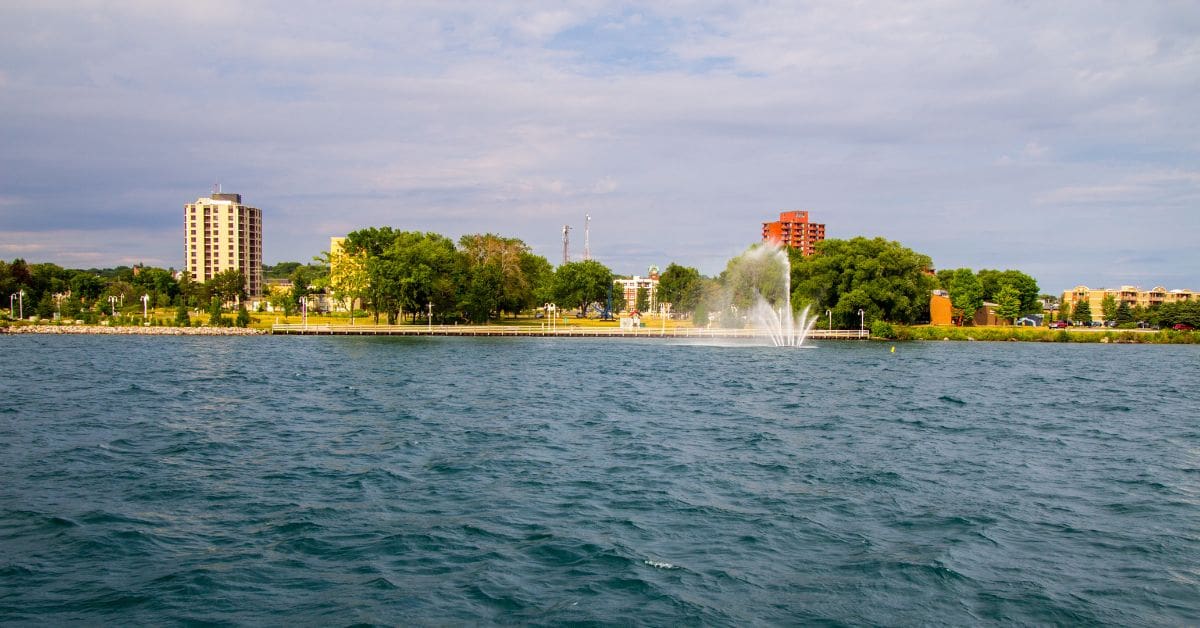 A scenic view of Sault Ste. Marie, Ontario, a welcoming and affordable city for newcomers moving to Canada.