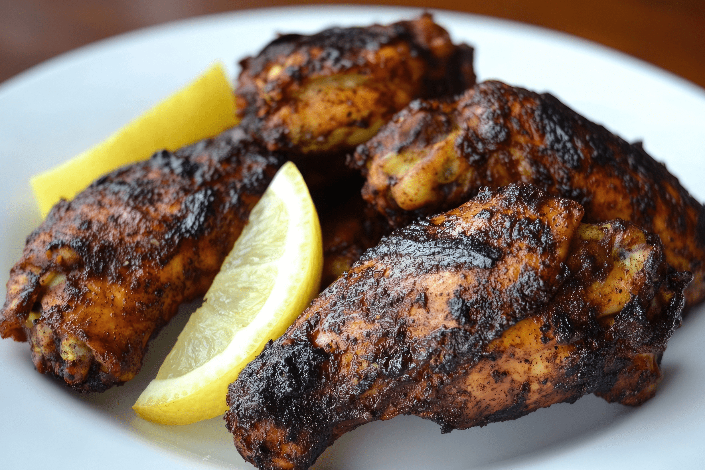 Ailes de poulet Jerk à  la jamaà¯caine cuites au four