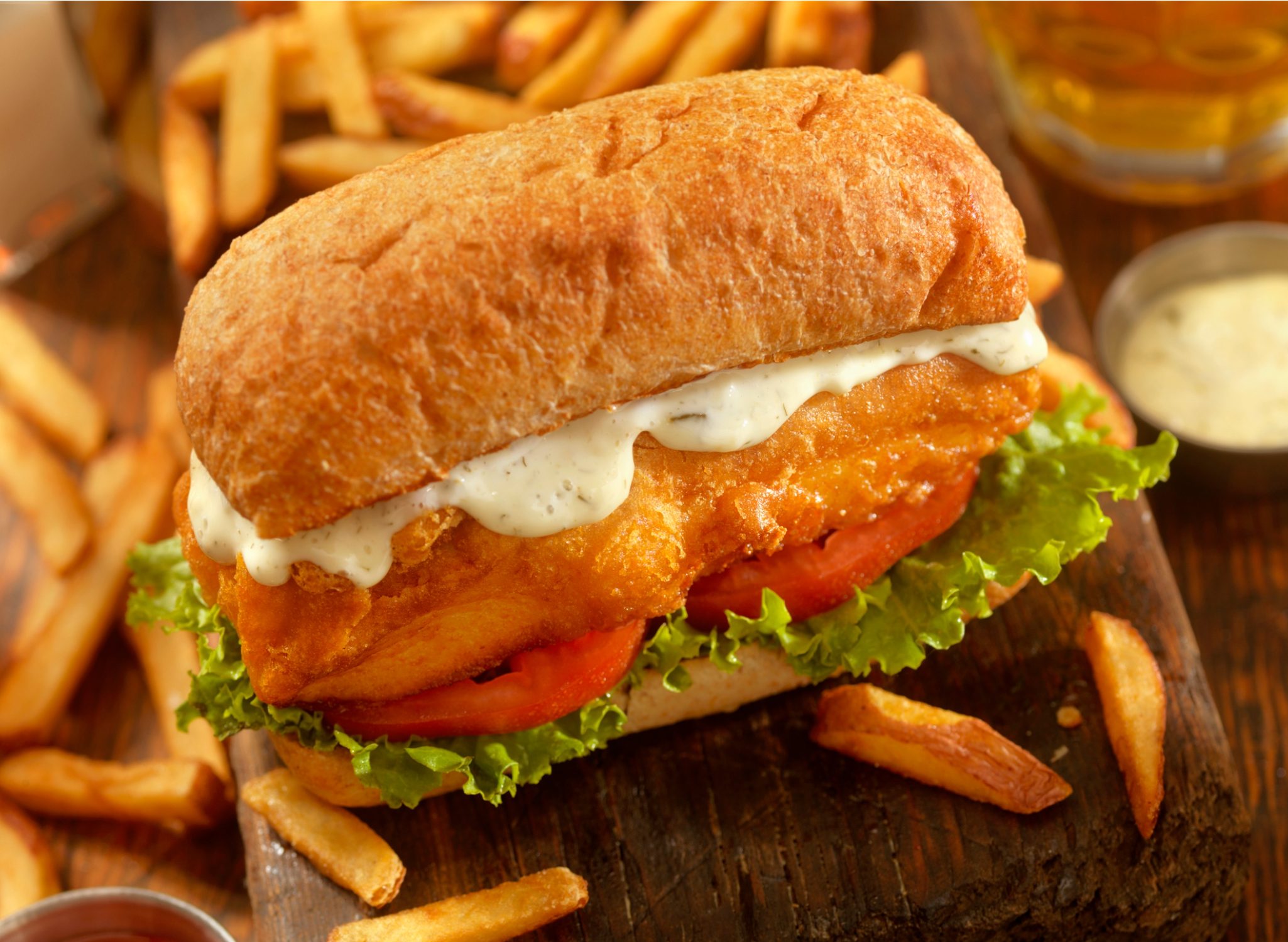 Crispy Haddock Sandwiches