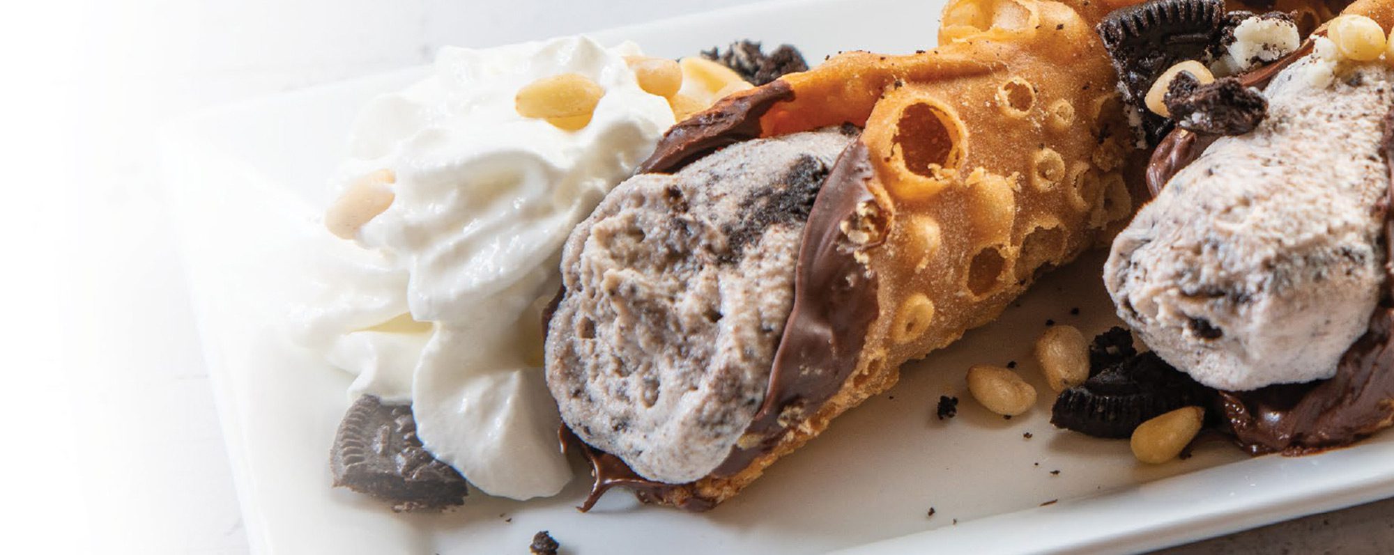 cookie and cream pie cannoli headers
