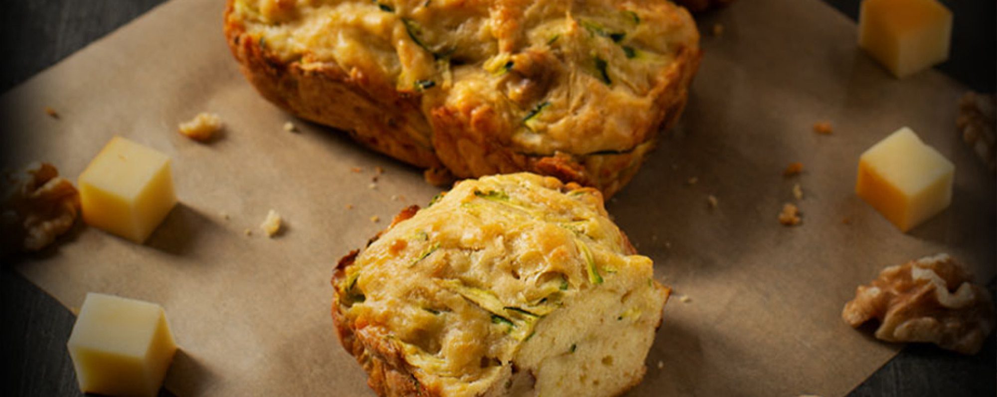 Mini doubled smoked cheddar zucchini loaves chef connexion